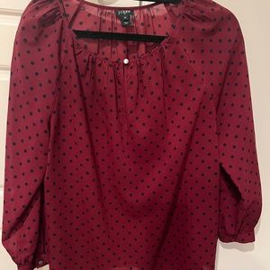 J crew polka dot top